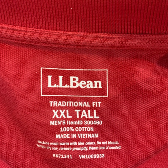 L.L. Bean Men's Red Polo Shirt - Picture 2 of 2